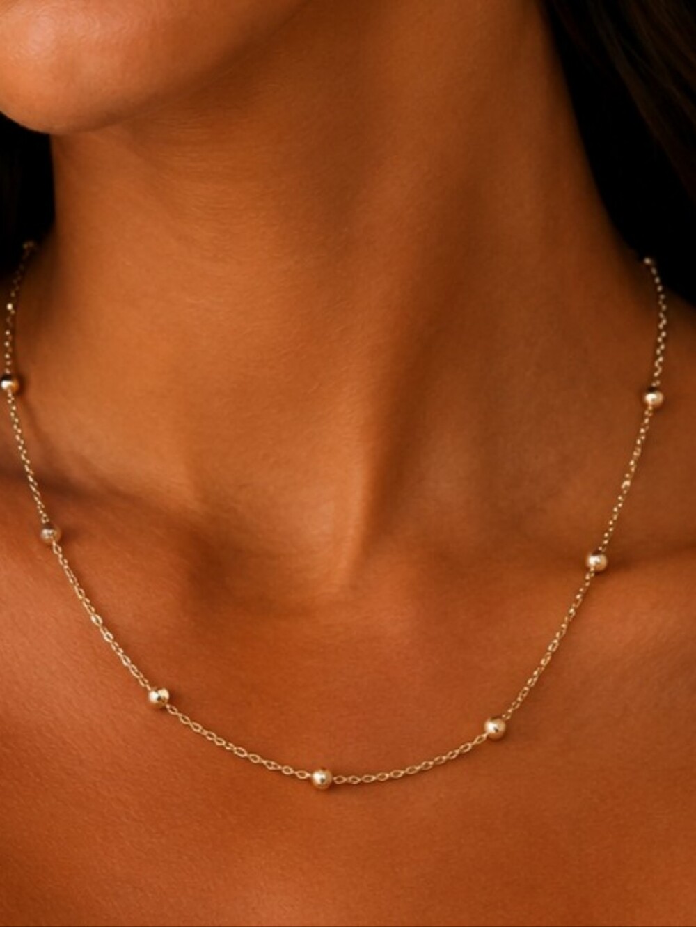 Beaded Station GBall 18" Curb Link Chain